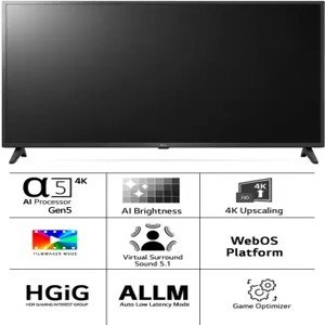 LG UQ7550 108 cm (43 inch) Ultra HD (4K) LED Smart WebOS TV 2023 Edition with a5 Gen5 AI Processor 4K, Magic Remote, 60Hz Refresh Rate  (43UQ7550PSF)
